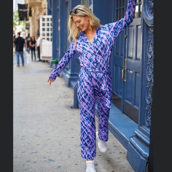 NWT Terez Tie-Dye Purple Jumpsuit - Picture 5 of 11